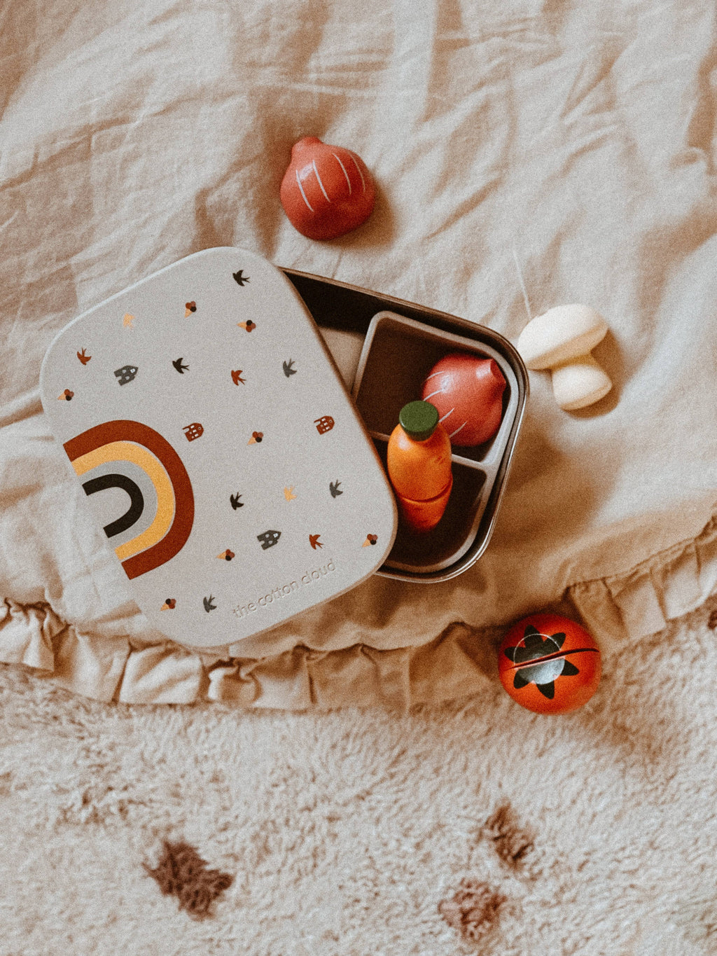 STAINLESS STEEL LUNCHBOX with compartments for KIDS Rainbow