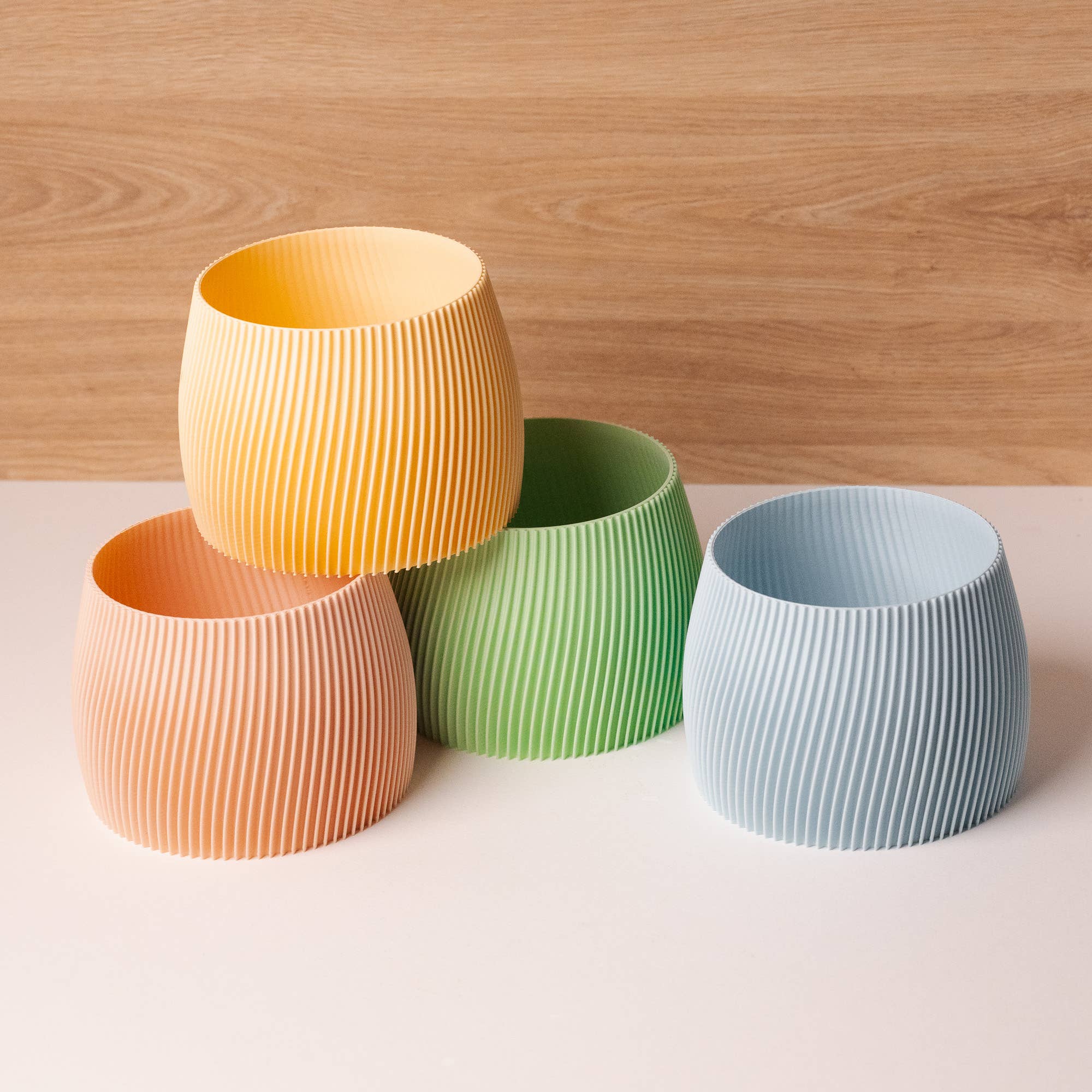 Geometric Planter - Pastel colors - 3D printed -Plant based