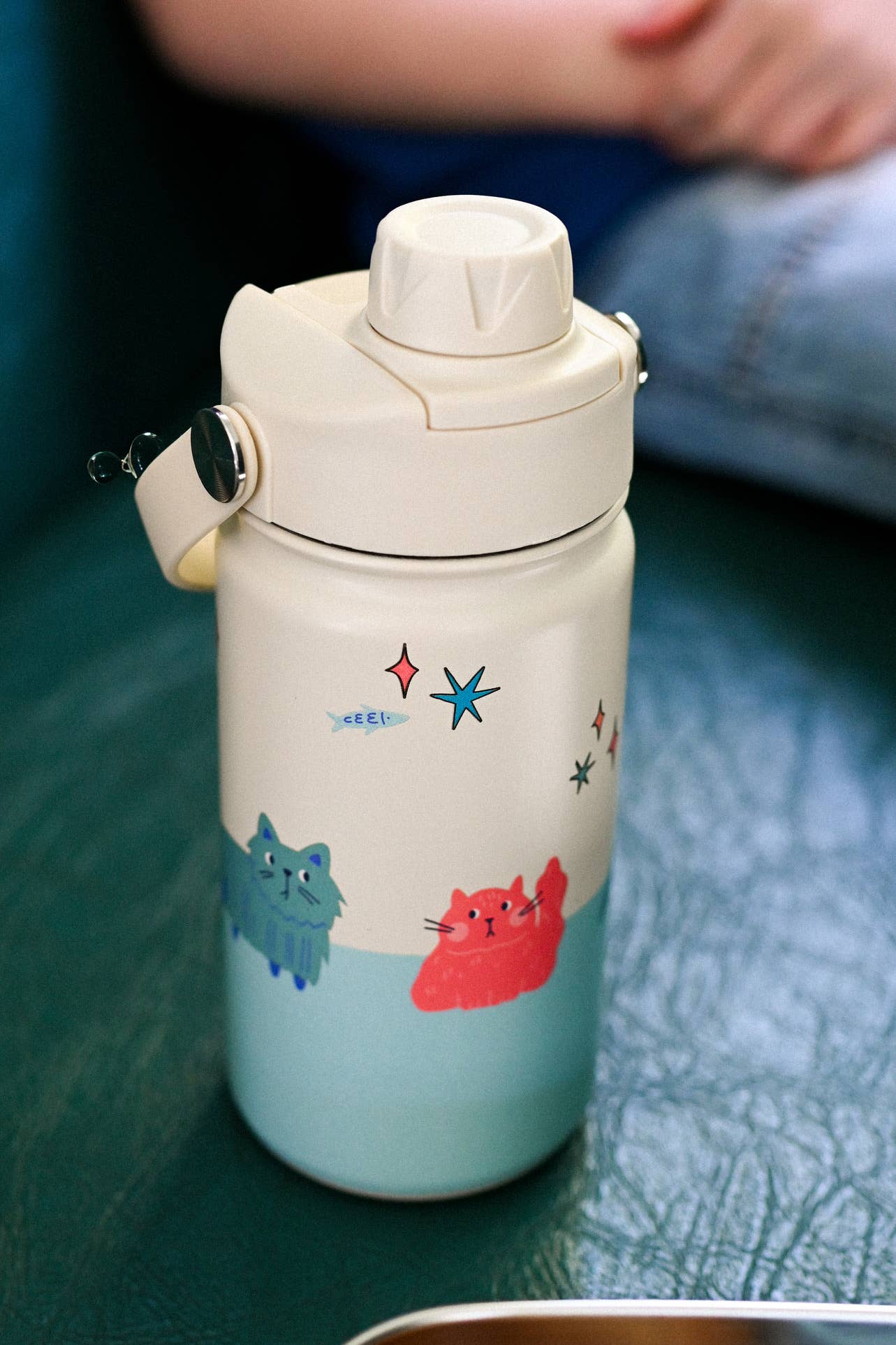 Insulated Stainless Steel Bottle for Kids Meowtiful Cats