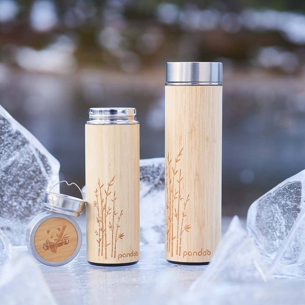Bamboo Thermo Mug with Tea Strainer