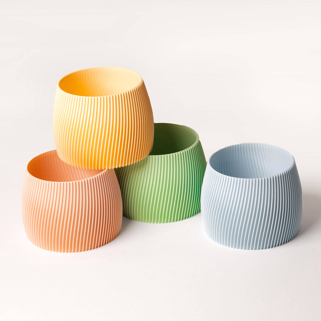 Geometric Planter - Pastel colors - 3D printed -Plant based