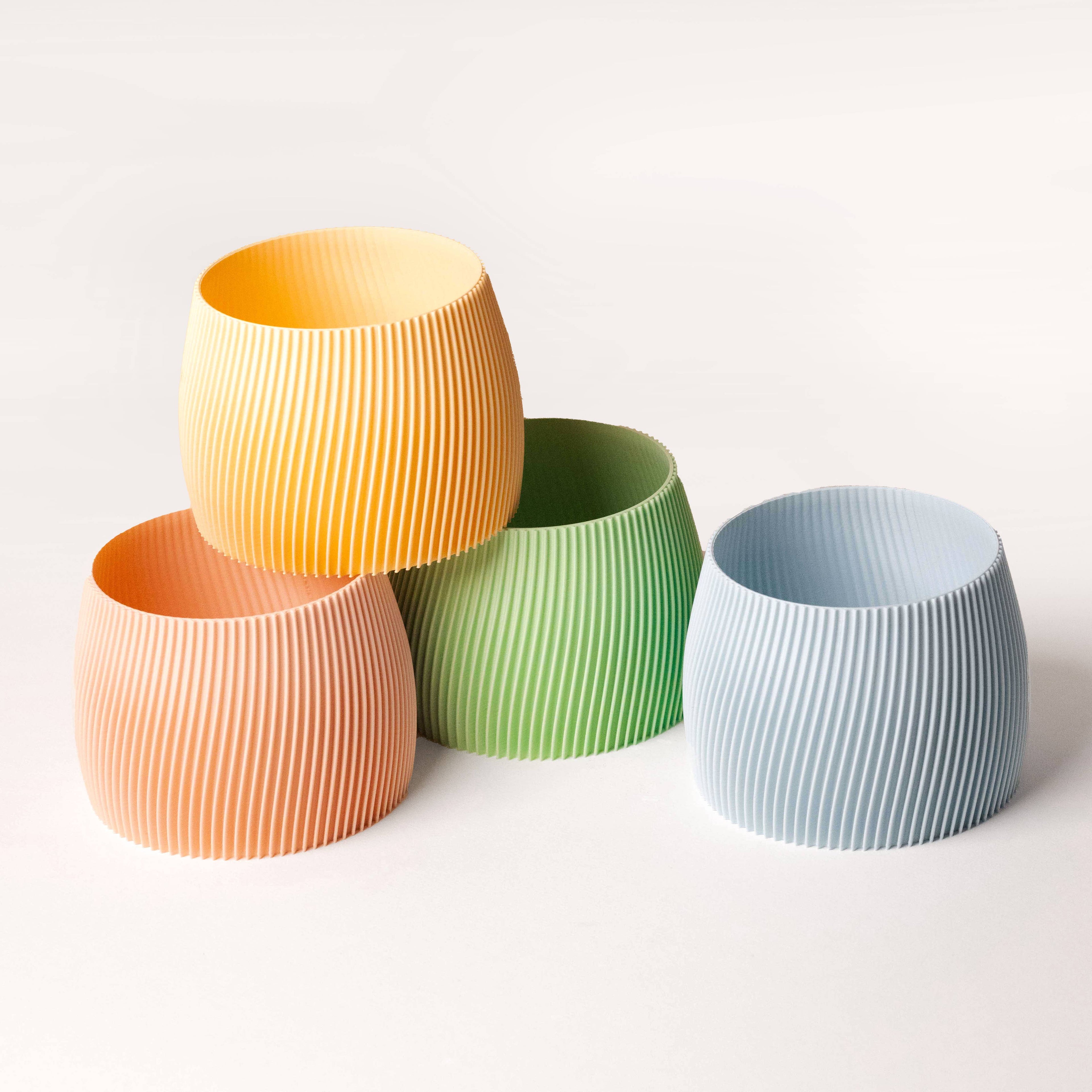 Geometric Planter - Pastel colors - 3D printed -Plant based