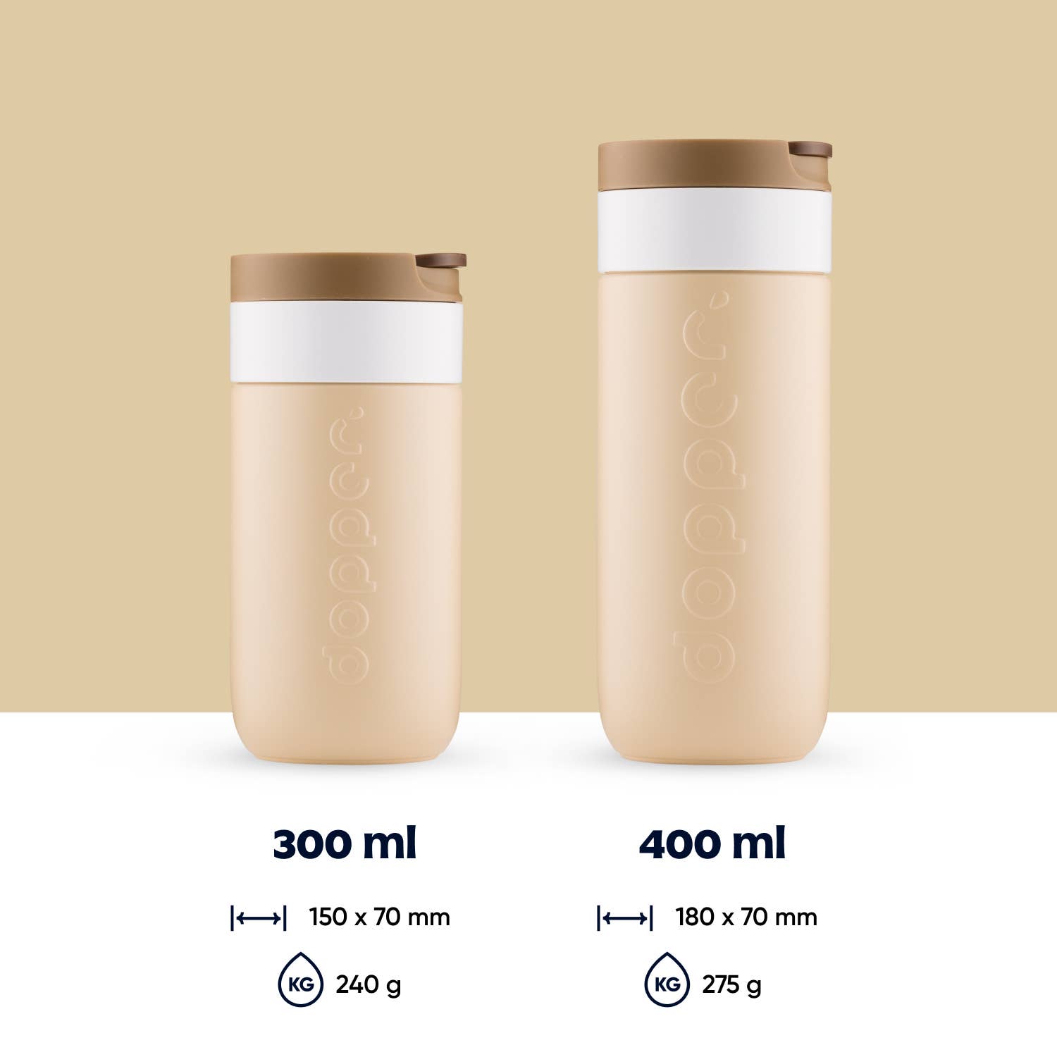Dopper Travel Mug 400 ml - Earthy Brown