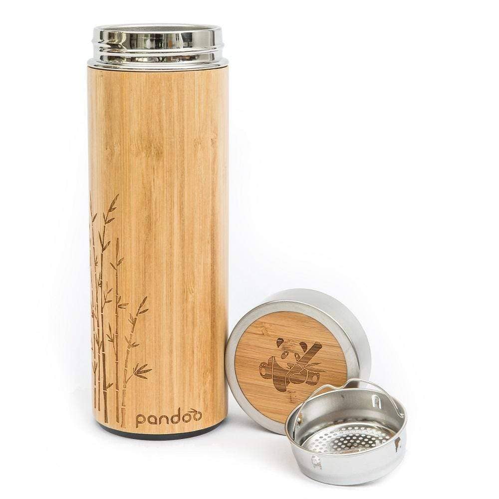 Bamboo Thermo Mug with Tea Strainer