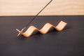 Incense Holder - Wood-based with metal insert - Curly