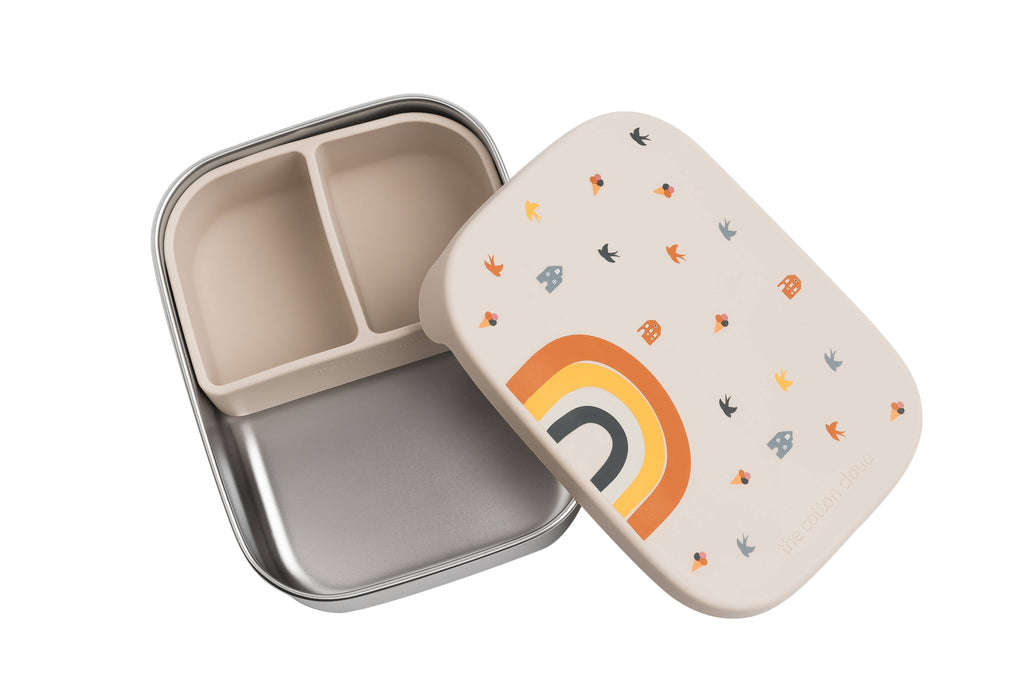 STAINLESS STEEL LUNCHBOX with compartments for KIDS Rainbow
