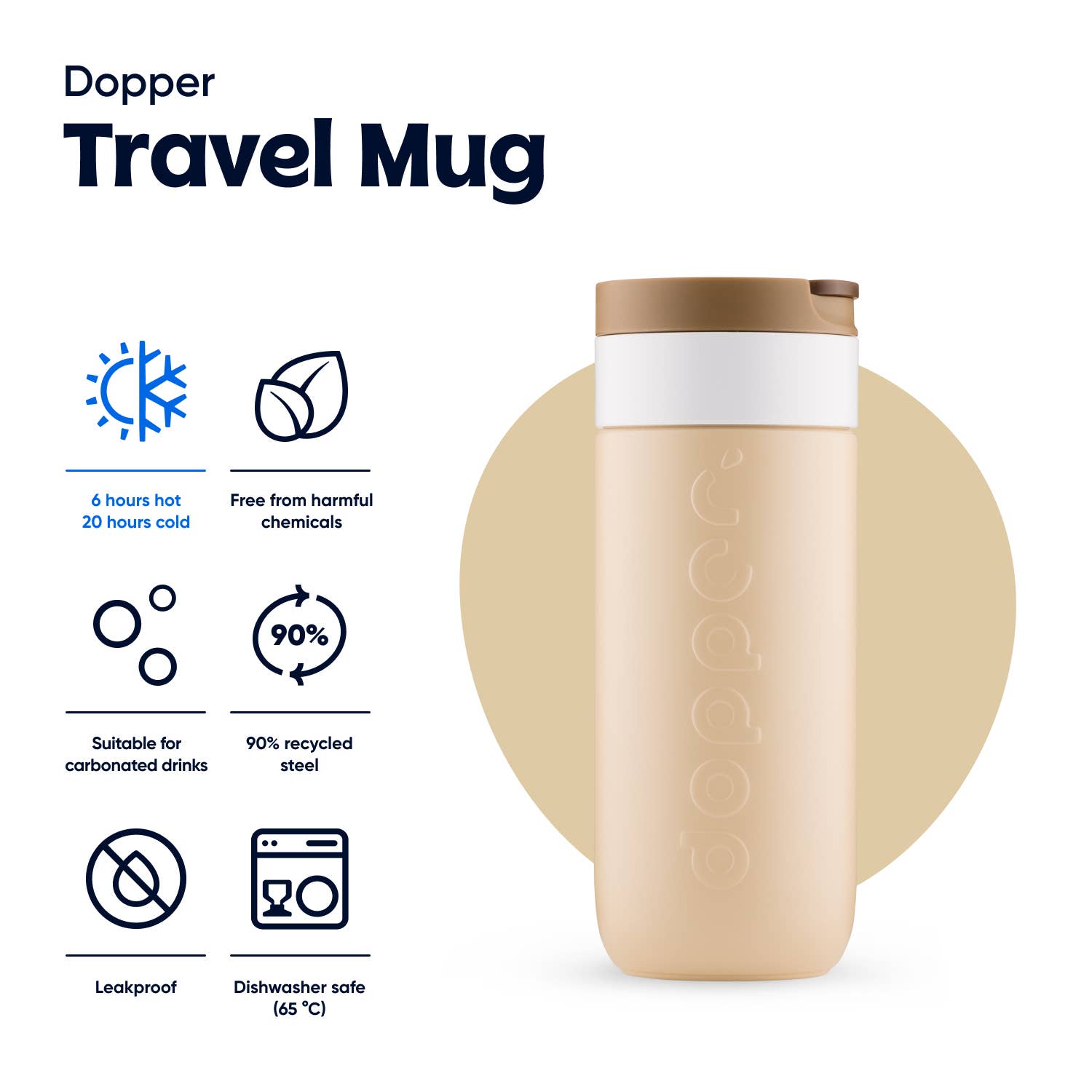 Dopper Travel Mug 400 ml - Earthy Brown